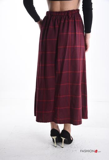Vichy full Skirt with pockets with elastic - ph 2