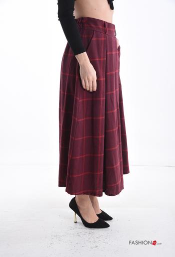 Vichy full Skirt with pockets with elastic - ph 3