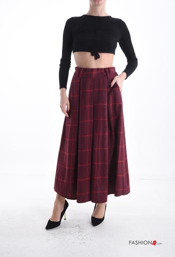 Vichy full Skirt with pockets with elastic - ph 5