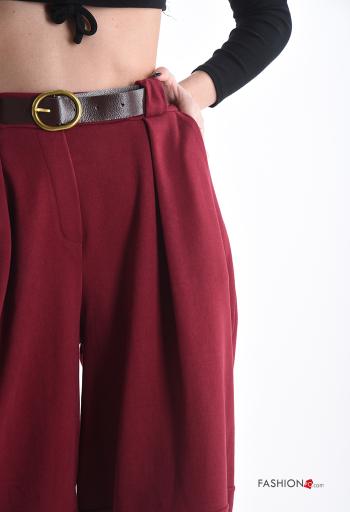 wide leg Hose mit Gürtel mit Taschen - ph 4