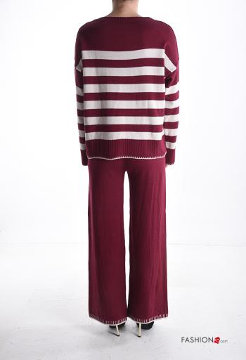 Coordinato maniche lunghe girocollo Fantasia righe con elastico - ph 2