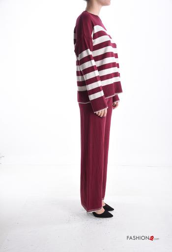 Coordinato maniche lunghe girocollo Fantasia righe con elastico - ph 3