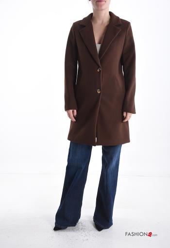 Cappotto con fodera con bottoni con tasche - ph 1