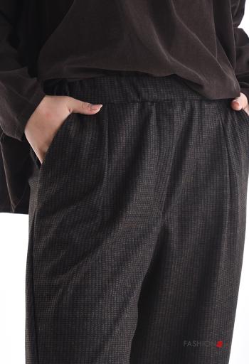 wide leg Trousers with pockets with elastic - ph 4