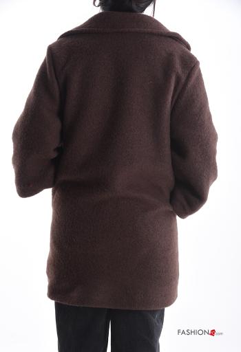 Cappotto in Misto Lana con fodera con bottoni con tasche - ph 2