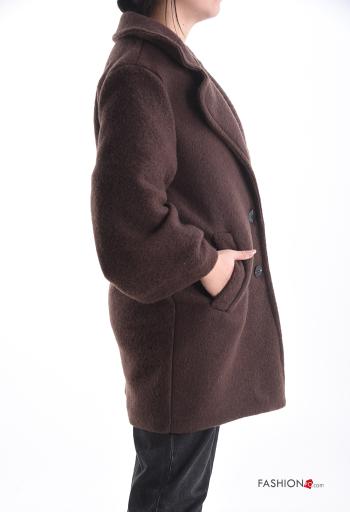Cappotto in Misto Lana con fodera con bottoni con tasche - ph 3