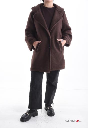 Cappotto in Misto Lana con fodera con bottoni con tasche - ph 5