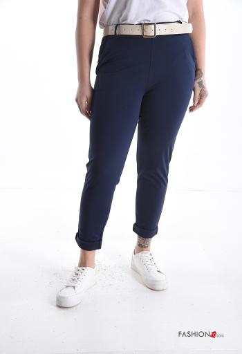 mermaid Cotton Trousers with belt with elastic with pockets - ph 1