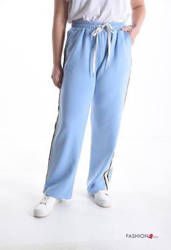 long Joggers with pockets with elastic with ribbon