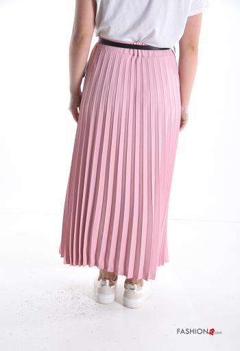 Saia plissê com cinto com elástico - ph 2