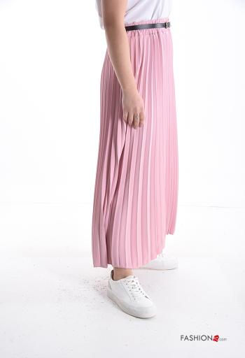 Saia plissê com cinto com elástico - ph 3