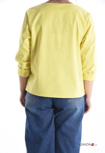 Blusa em Algodão manga comprida gola redonda - ph 2