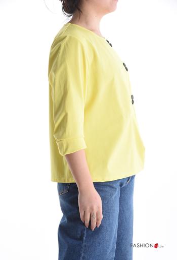 Blusa em Algodão manga comprida gola redonda - ph 3