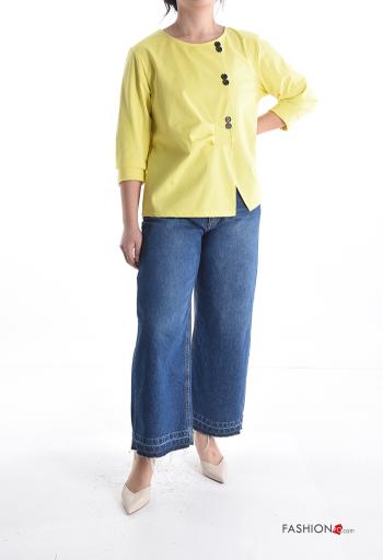 Blusa em Algodão manga comprida gola redonda - ph 5