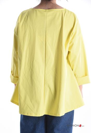 Blouse en Coton manches longues oversize asymétrique - ph 2