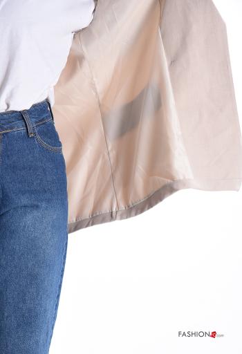 Blazer com gola com botões com bolsos com forro - ph 6