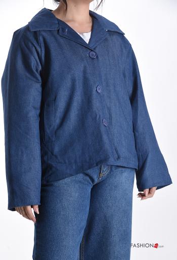 Blusão em Algodão com gola com botões com bolsos com forro - ph 1