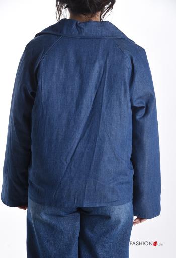 Blusão em Algodão com gola com botões com bolsos com forro - ph 2