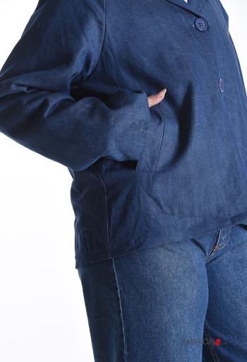 Blusão em Algodão com gola com botões com bolsos com forro - ph 4