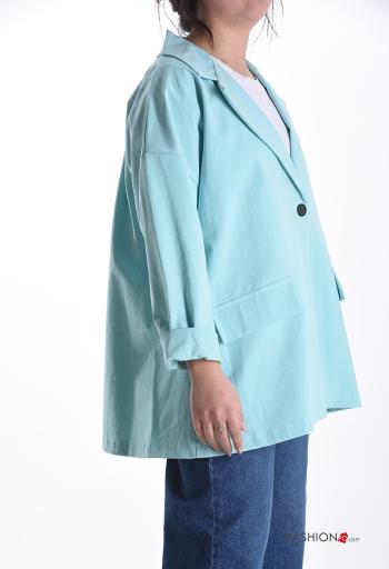 Blazer em Algodão oversize com gola com botões sem forro - ph 3