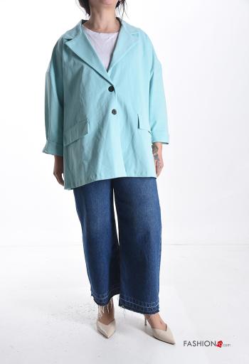 Blazer em Algodão oversize com gola com botões sem forro - ph 5