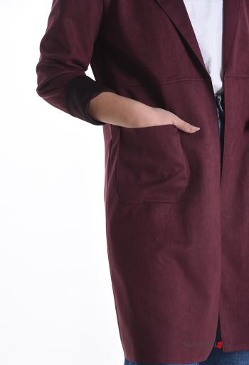 Suede Duster Coat with pockets - ph 4