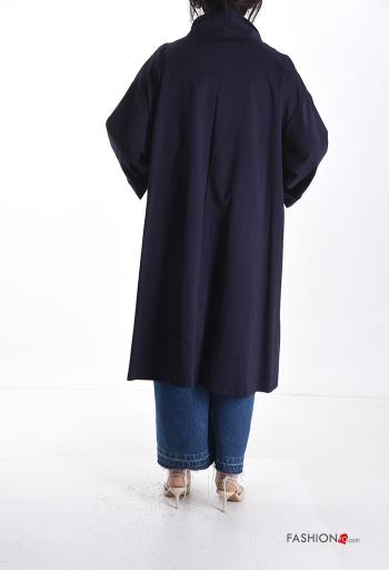 oversized Cotton Duster Coat with pockets - ph 2