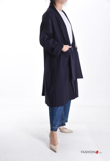 oversized Cotton Duster Coat with pockets - ph 3