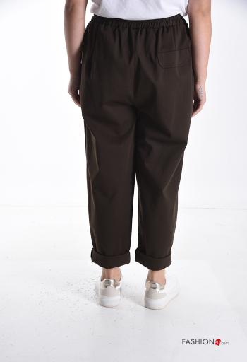 Cotton Trousers with buttons with elastic with pockets - ph 2