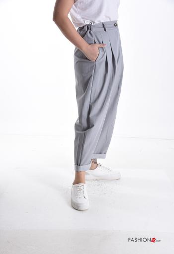 Pantalone wide leg con tasche - ph 3