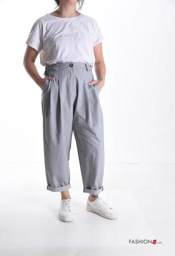 Pantalone wide leg con tasche - ph 5