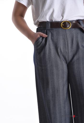 wide leg Trousers with belt with pockets - ph 4