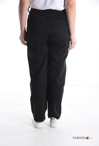 Pantalone in Cotone wide leg con tasche - ph 2