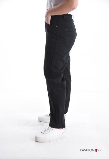 Pantalone in Cotone wide leg con tasche - ph 3