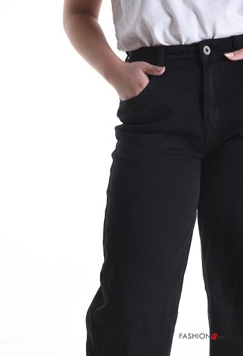 Pantalone in Cotone wide leg con tasche - ph 4