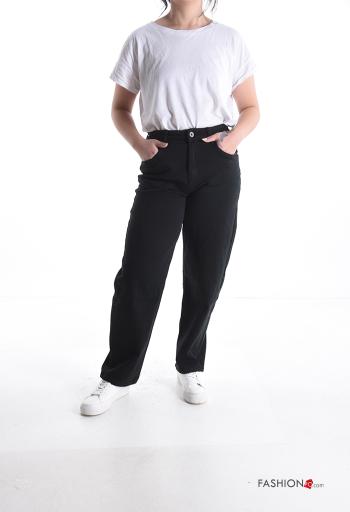 Pantalone in Cotone wide leg con tasche - ph 5