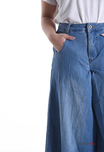 wide leg Cotton Jeans with pockets - ph 4