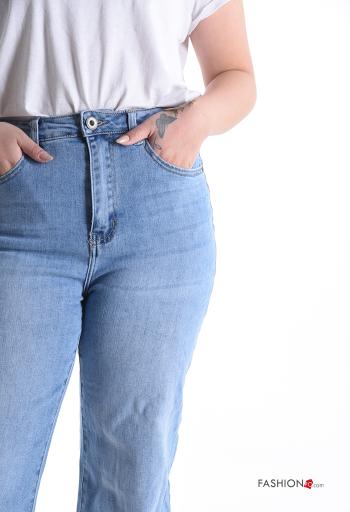 wide leg Cotton Jeans with pockets - ph 4