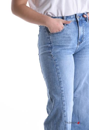 Jeans in Cotone wide leg con tasche - ph 4