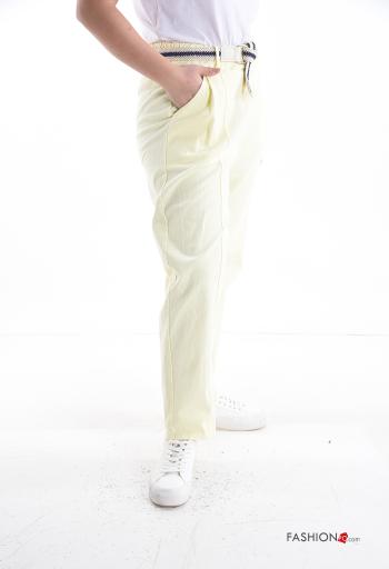 Pantalone in Cotone con cintura con tasche - ph 3