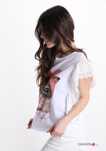 T-shirt in Cotton Animal print - ph 3