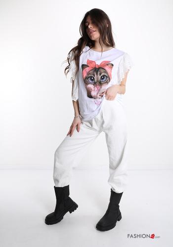 T-shirt in Cotton Animal print - ph 5