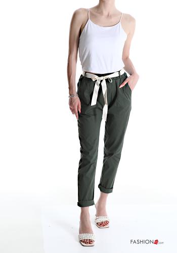 Hose aus Baumwolle mit Taschen mit Band - ph 5