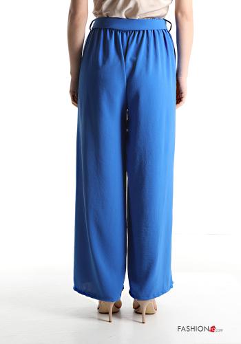 hoher Taille wide leg Hose mit gummizug mit schärpe - ph 2