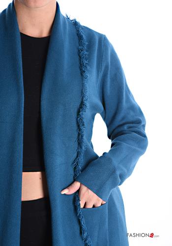 Cardigan with pockets with fringe - ph 4