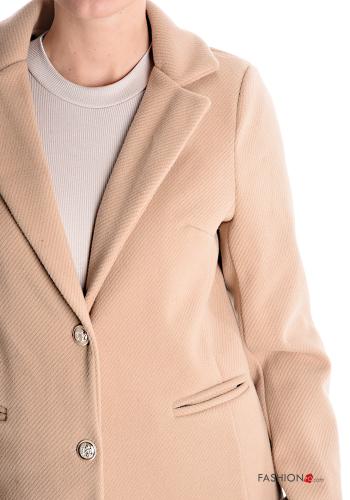 Coat with buttons with lining with pockets - ph 4