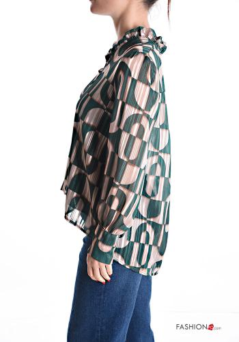 Blouse lurex imprimé à col en V - ph 3
