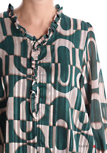 Blouse lurex imprimé à col en V - ph 4