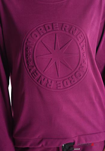 Patterned crew neck Cotton Sweatshirt with drawstring - ph 4
