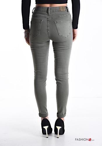 skinny Jeans aus Baumwolle mit Taschen - ph 2
